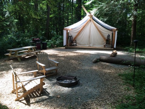 These Pampered Wilderness Canvas Cabins Will Take Your Washington Glamping Experience To A Whole New Level