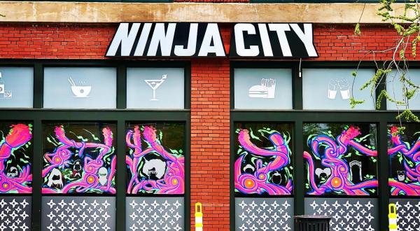 Dining At Ninja City In Cleveland Is Like Stepping Into A Colorful Anime