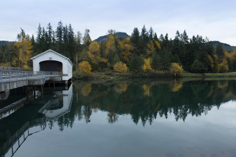 The Lowell Covered Bridge Is The Widest Covered Bridge In Oregon... And The Most Beautiful