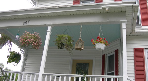 Few People Know The Real Reason Porch Ceilings In West Virginia Are Painted Haint Blue In Color