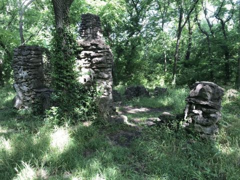 Hike To Chimney Ruins Nestled In Cave Spring Park In Missouri