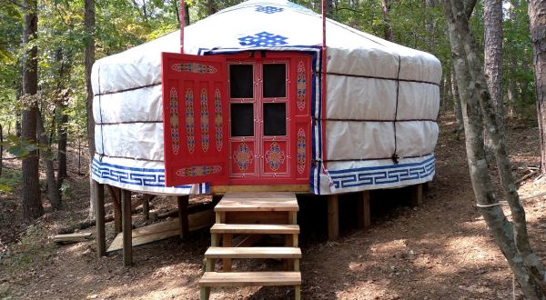 These Mongolian Yurts Will Take Your Arkansas Glamping Experience To A Whole New Level