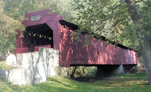 There's Nothing Quite As Magical As The Covered Bridge You'll Find At Martin's Mill Bridge Park In Pennsylvania