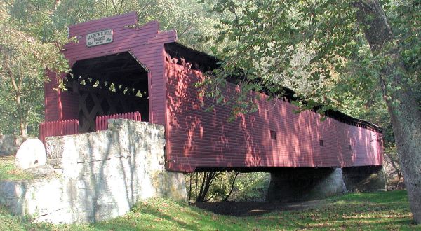 There’s Nothing Quite As Magical As The Covered Bridge You’ll Find At Martin’s Mill Bridge Park In Pennsylvania