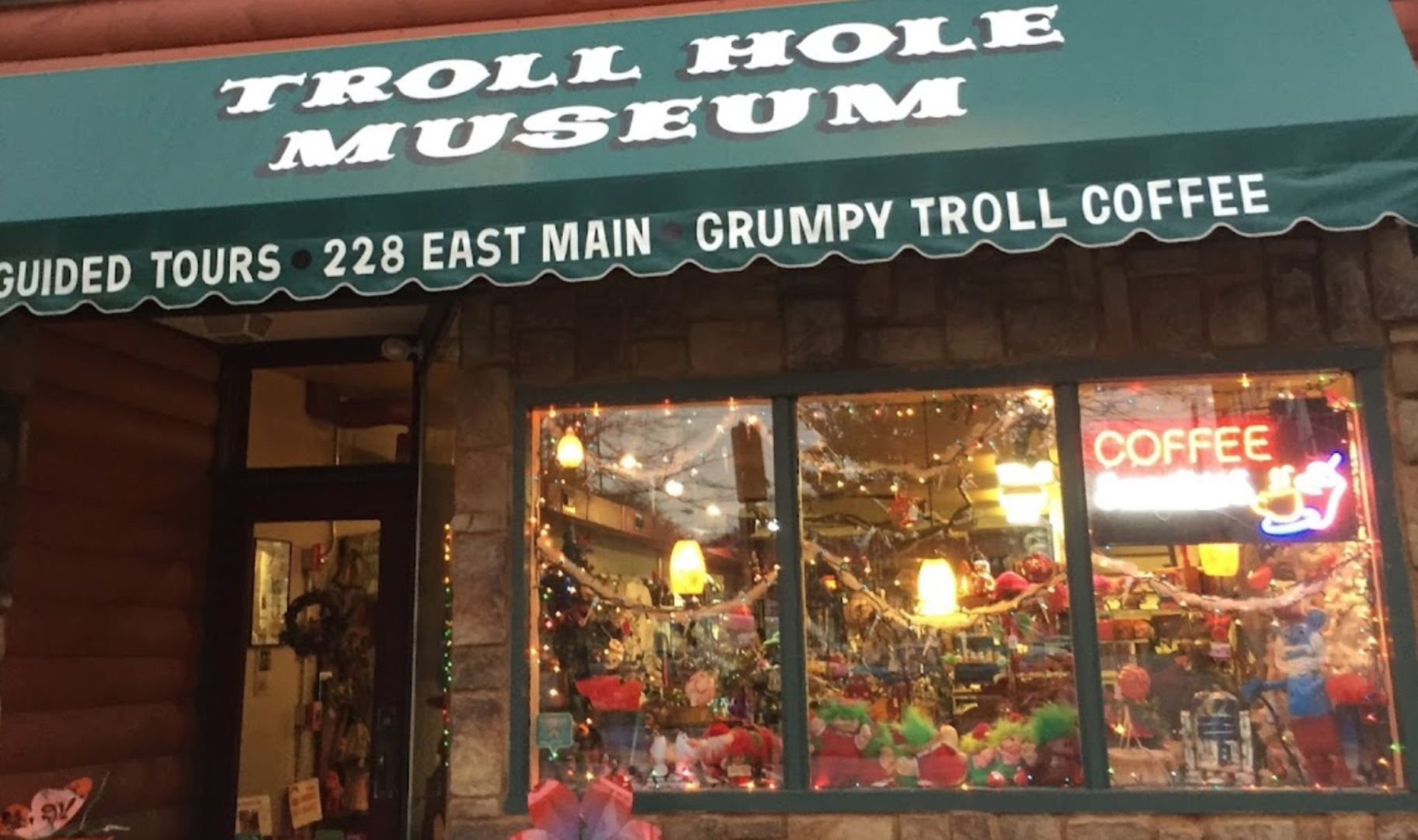A troll in a stocking is the Troll Hole Museum's version of elf on a shelf,  on December 6, 2017, in Alliance, Ohio. The trolls are placed throughout  the museum for patrons