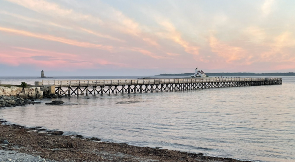 The 2-Mile Walk At Fort Foster In Maine Includes A Pier That Stretches Endlessly Into The Water