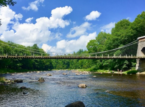 Located In The Maine Woods, The Wire Bridge In New Portland Is The Last Of Its Kind In America