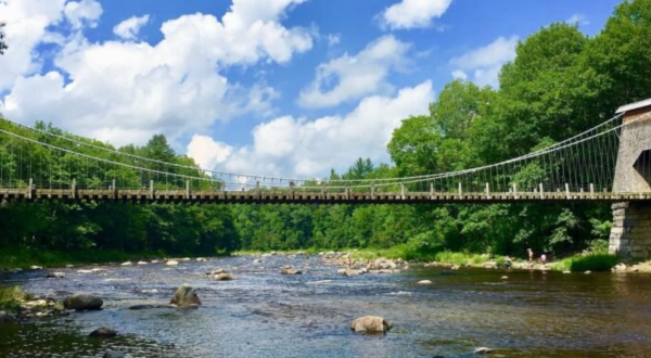 Located In The Maine Woods, The Wire Bridge In New Portland Is The Last Of Its Kind In America