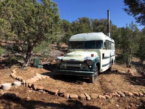 Spend The Night In An Authentic Retro School Bus Near Colorado's Mesa Verde