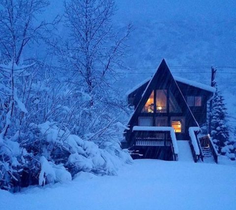 Stay In A Cozy A-Frame And Ski Alaska's Snowiest City This Winter