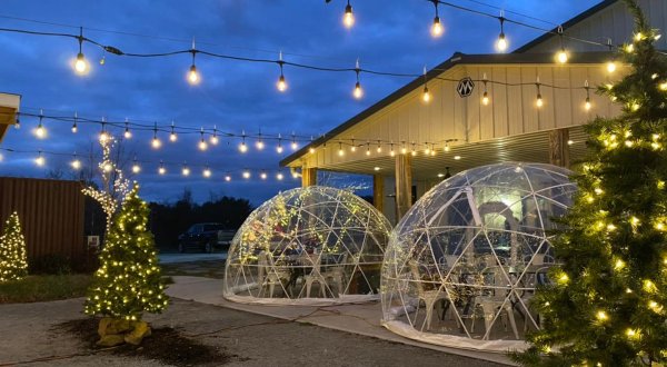 Dine Inside A Private Igloo With Your Very Own Fireplace At Bella Terra Vineyards Near Pittsburgh