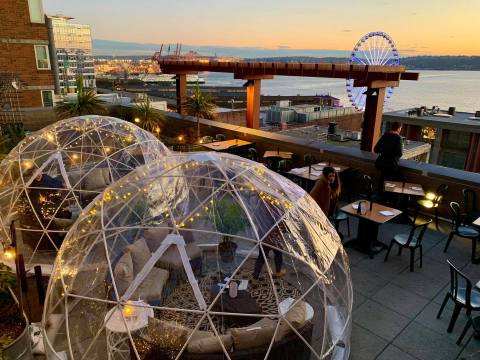Dine Inside A Private Igloo With Views Of The Sound At Maximilien In Washington
