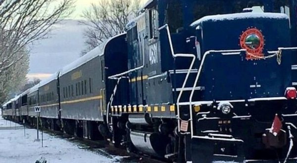 Ride Through Georgia’s Wintery Landscape While Sipping Hot Cocoa On The Blue Ridge Scenic Railway