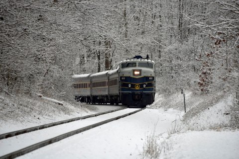 Ride Through Ohio's Wintery Landscape While Sipping Wine On The Cuyahoga Valley Scenic Railroad