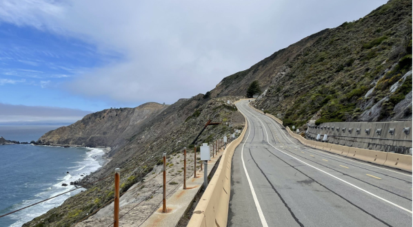 Walk Across A Converted Segment Of Highway 1 On Devil’s Slide Trail In Northern California
