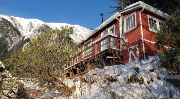 Gaze At The Stunning Downtown Juneau Views From Your Cozy Hillside Cabin In Alaska