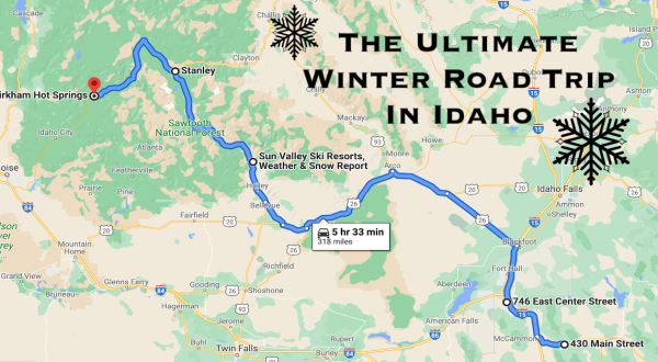 Spend A Chilly Weekend On This Winter Road Trip In Idaho
