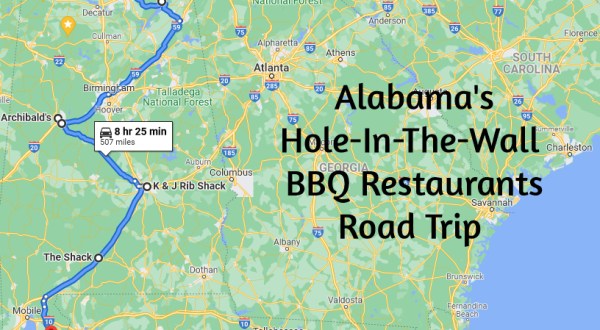 The Most Delicious Alabama Road Trip Takes You To 6 Hole-In-The-Wall BBQ Restaurants