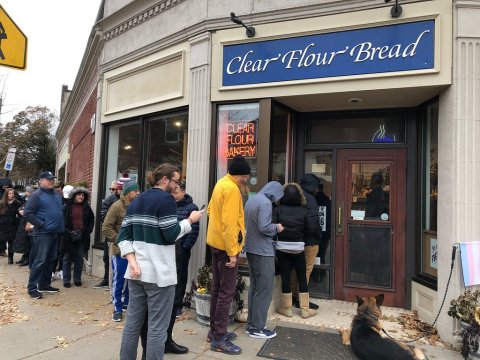There's Always A Line Down The Street At Clear Flour Bakery In Massachusetts