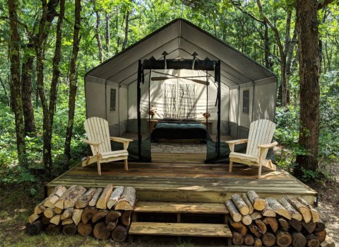 This Wanderhut Tent Nestled In The Michigan Forest Lets You Glamp In Style
