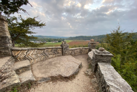 Take A Hidden Staircase To An Iowa Overlook That's Like The Balcony Of An Old Stone Castle