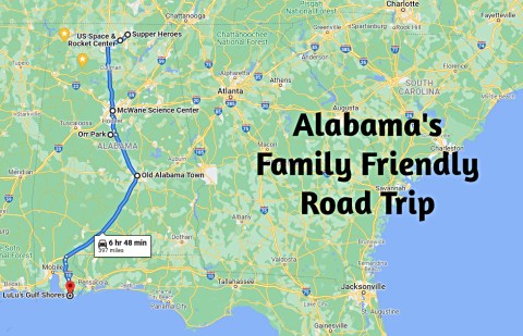This Family Friendly Road Trip Through Alabama Leads To Whimsical Attractions, Themed Restaurants, And More