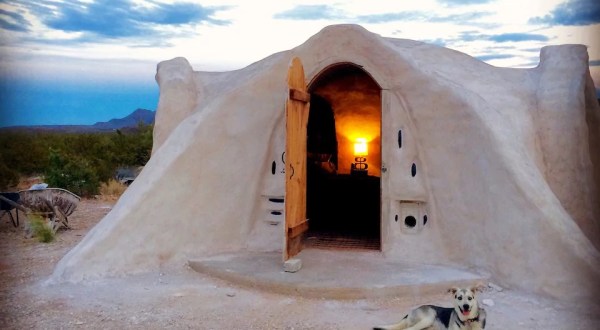 Wake Up To Beautiful Desert Scenery At This Off-Grid Adobe Dome Airbnb In Texas