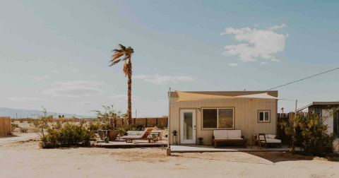 This Desert Cabin Airbnb In Southern California Comes With Its Own Private Hot Springs Tub