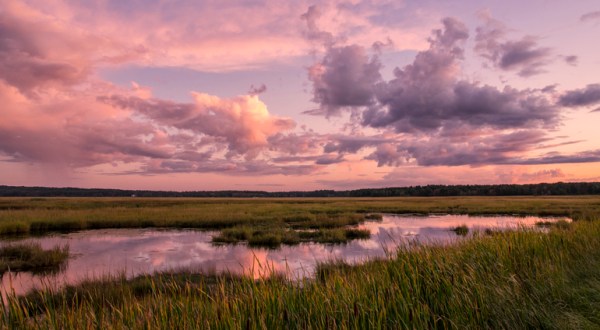 Take A Sunset Canoe Tour At Scarborough Marsh, A Unique Nature Sanctuary In Maine
