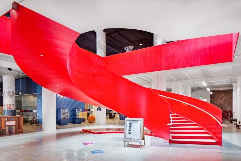 A Red Spiral Staircase Will Take You To A Cool Upstairs Bar In Tennessee