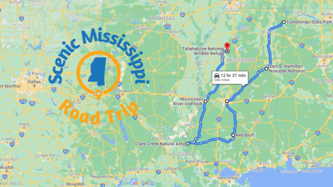 This 686-Mile Road Trip Leads To Some Of The Most Scenic Parts Of Mississippi, No Matter What Time Of Year It Is