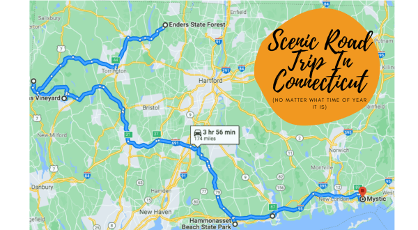 This 174-Mile Road Trip Leads To Some Of The Most Scenic Parts Of Connecticut, No Matter What Time Of Year It Is