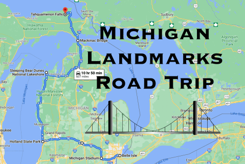 This Epic Road Trip Leads To 7 Iconic Landmarks In Michigan