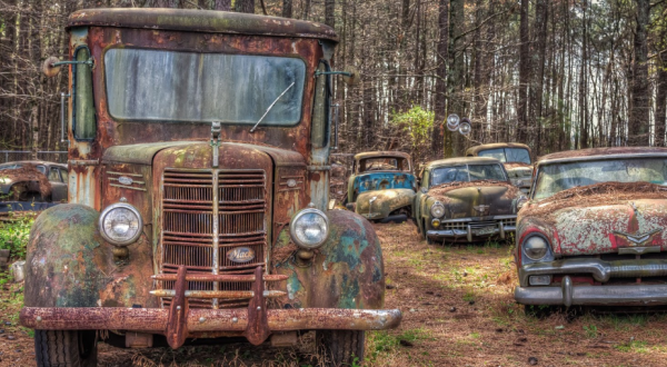 An Automobile Junkyard Was Built And Left To Decay In The Middle Of Georgia