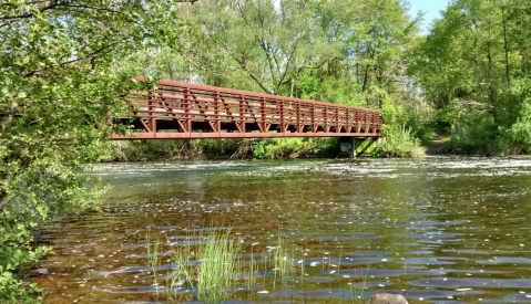 The One-Of-A-Kind Trail Near Detroit With 2 Bridges And A River Dam Is Quite The Hike