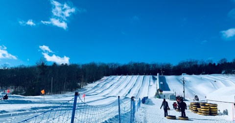 With 10 Lanes, Maine's Largest Snowtubing Park Offers Plenty Of Space For Everyone