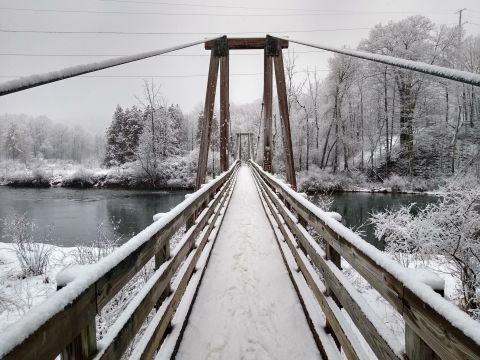 The Manistee River Trail In Michigan Completely Transforms In The Winter Months