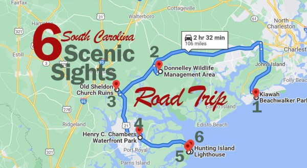This 106-Mile Road Trip Leads To Some Of The Most Scenic Parts Of South Carolina, No Matter What Time Of Year It Is