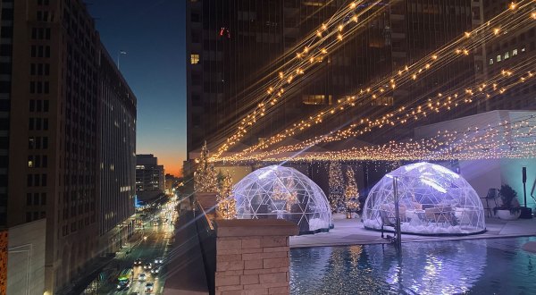 Dine Inside A Private Igloo With Your Very Own Firepit At The Adolphus Hotel In Texas