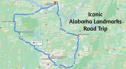 This Epic Road Trip Leads To 7 Iconic Landmarks In Alabama