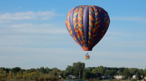 Take A Scenic Hot Air Balloon Ride Over The Forests And Inland Lakes Of Michigan