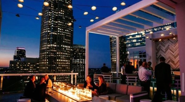Sip Drinks Above The Clouds At Nuvolé, The Tallest Rooftop Bar In North Carolina