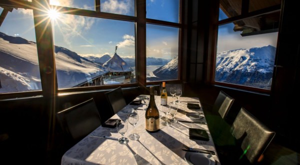 Sip Cocktails Above The Clouds At Seven Glaciers, The Tallest Bar In Alaska