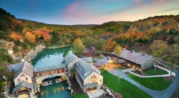 Dine While Overlooking A Waterfall At Mill & Canyon Grill Restaurant In Missouri