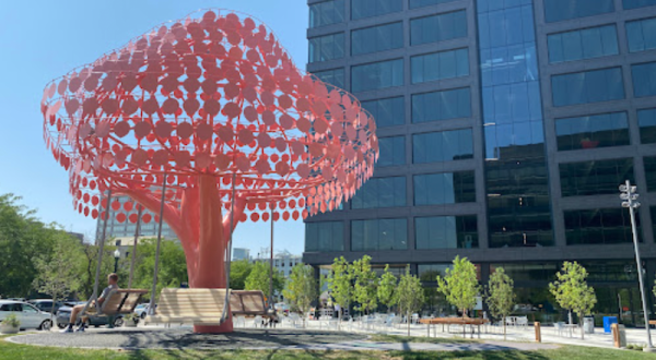 Here’s The Story Behind The Massive Pink Tree Sculpture In Idaho