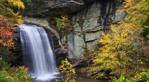 North Carolina’s Most Easily Accessible Waterfall Is Hiding In Plain Sight On U.S. 276