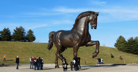 Here’s The Story Behind The Massive American Horse Sculpture In Michigan