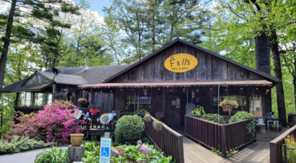 Dine While Overlooking A Waterfall At The Falls Cafe And Grill In North Carolina