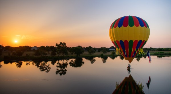 Take A Scenic Hot Air Balloon Ride Over The Rolling Hills Of The Texas Hill Country