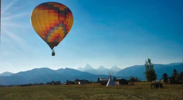 Take A Scenic Hot Air Balloon Ride Over The Majestic Teton Valley In Idaho